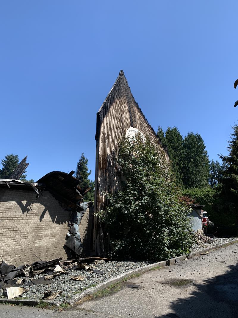 Church burned down on July 19, 2021